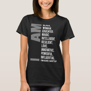 Camiseta Eu Sou Negra Mulheres Educadas Magia História Negr