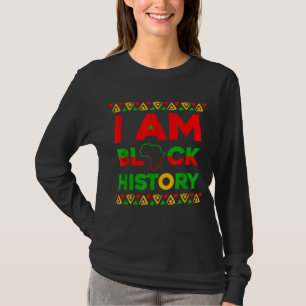 Camiseta Eu sou negro histórico mês BLM afrocêntrico