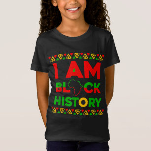 Camiseta Eu sou negro histórico mês BLM afrocêntrico