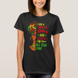 Camiseta Eu sou negro histórico mês orgulhoso negro african