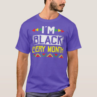 Camiseta Eu sou negro todos os meses História negra african