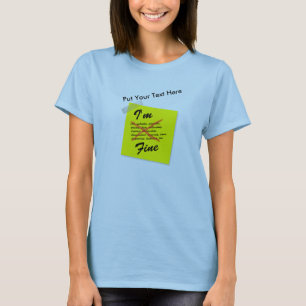 Camiseta Eu sou nota de post-it fina