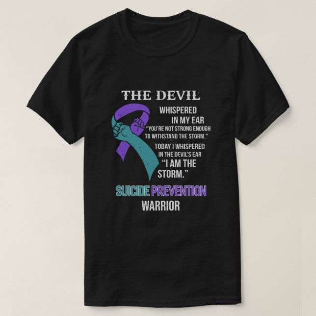 Camiseta Eu Sou O Apoio Às Tempestades Para A Prevenção De  (Frente do Design)