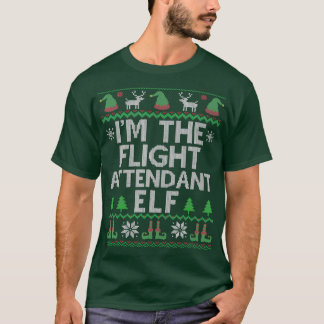 Camiseta Eu Sou O Atendedor De Voo Elf Engraçado Feliz Nata