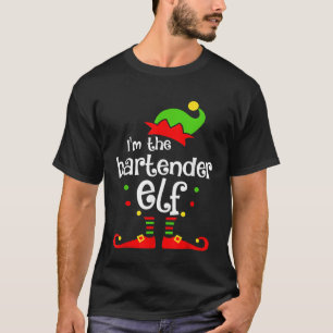 Camiseta Eu Sou O Barman Elf Xmas Family Friendly Natal