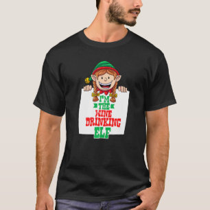 Camiseta Eu sou o bebendo de vinho elf fêmea da família mat