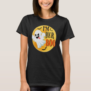 Camiseta Eu sou o "Boo" dela. Sou o "Coupl" do Halloween de