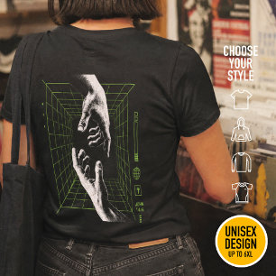 Camiseta Eu sou o Caminho João 14:6 Grade Cristã Ciberpunk