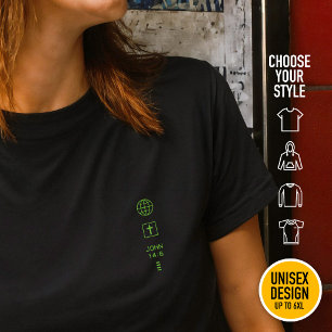Camiseta Eu sou o Caminho João 14:6 Grade Cristã Ciberpunk