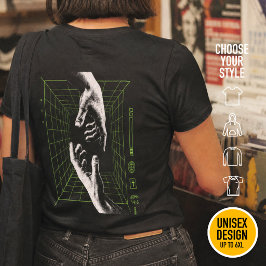 Camiseta Eu sou o Caminho João 14:6 Grid Cristão Cyberpunk