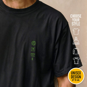 Camiseta Eu sou o Caminho João 14:6 Símbolos Cristãos Minim