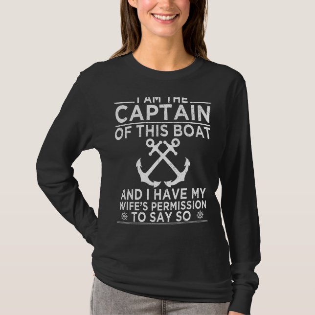 Camiseta Eu Sou O Capitão Deste Barco De Barcos (Frente)
