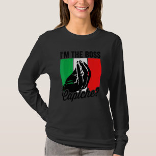 Camiseta Eu Sou O Chefe Capiche Italiano Homem Nonno Nonna