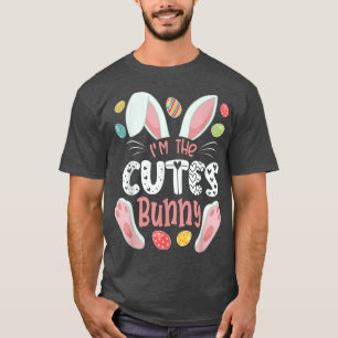 Camiseta Eu sou o coelhinho coelhinho da família de ovos de