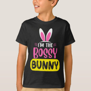 Camiseta Eu Sou O Coelho Autoritário Orelhas De Coelho Ovo 