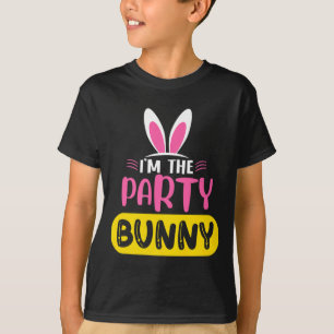 Camiseta Eu Sou O Coelho Da Festa Orelhas De Coelho Ovo Pás