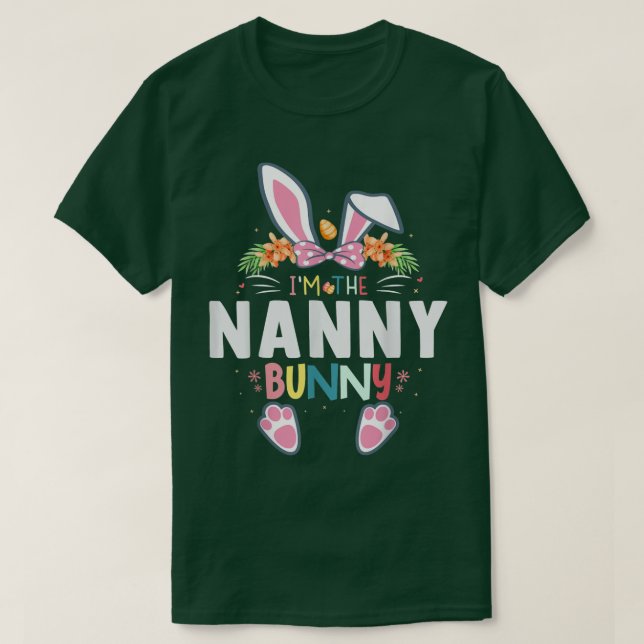 Camiseta Eu sou o coelho da Páscoa coelho da babá que bate  (Frente do Design)