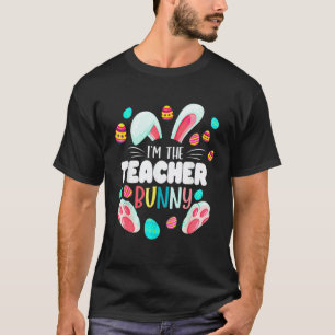 Camiseta Eu sou o coelho professor cara fofo dia de Páscoa