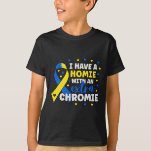 Camiseta Eu Sou O Companheiro Com Cromia Extra Síndrome de