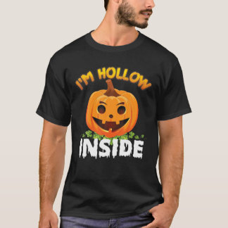 Camiseta Eu sou o Dentro Hollow Halloween Bonito Cara de Ab