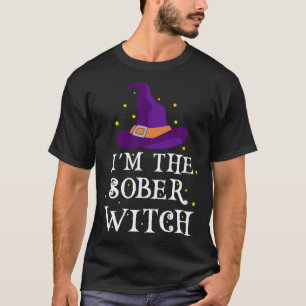 Camiseta Eu sou o Designado Bruxa Sóbria Fantasia de Hallow