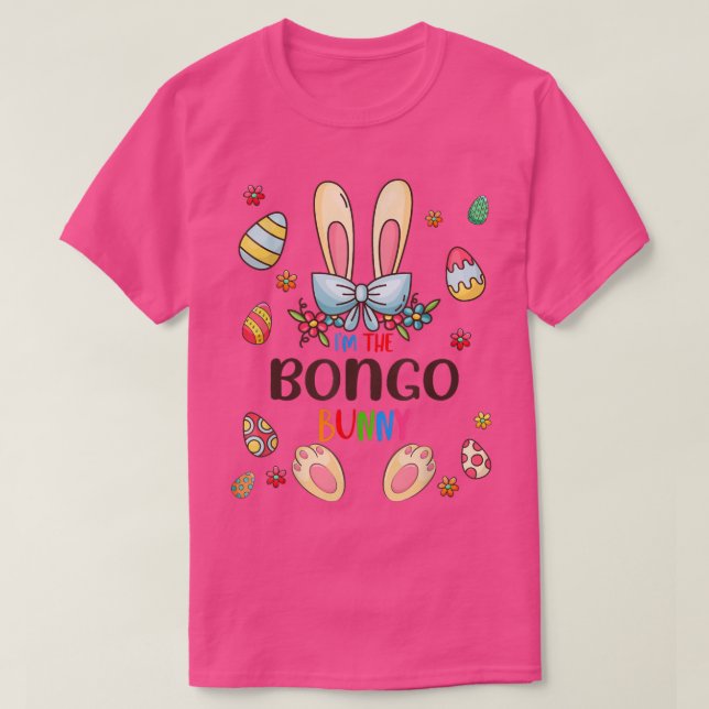 Camiseta Eu sou o dia da Páscoa de Bongo Coelhinho que comb (Frente do Design)