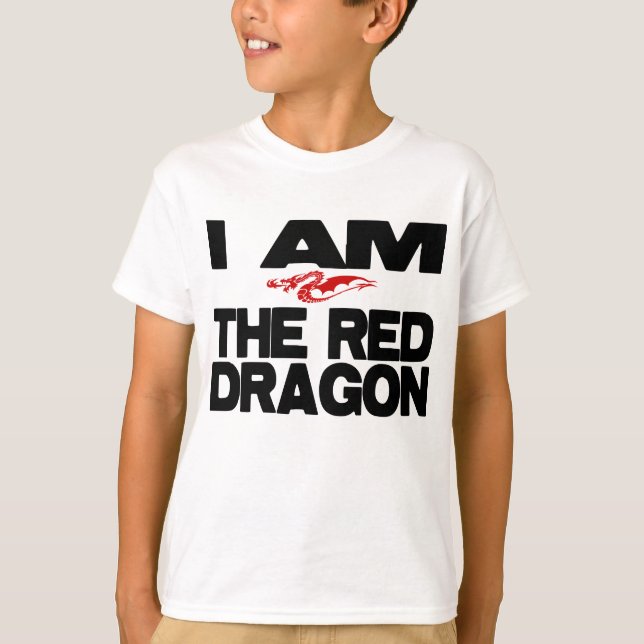 Camiseta Eu sou o dragão vermelho (Frente)