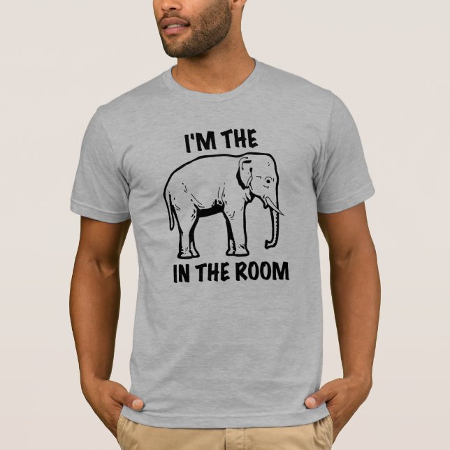 Camiseta Eu sou O ELEFANTE no T do gráfico do ~ da SALA (Frente)