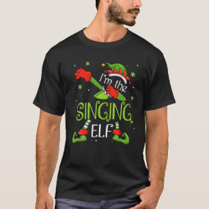 Camiseta Eu sou o Elfo Cantando Dabbing Papai Noel Natal