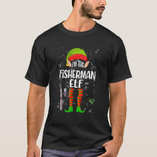 Camiseta Eu Sou O Elfo Pescador Combinando Piadas De Pesca 