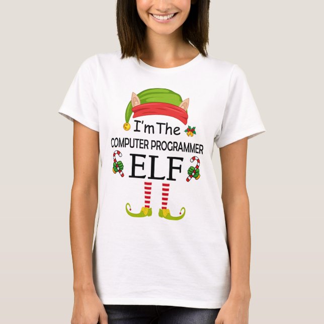Camiseta Eu Sou o Elfo Programador de Computador (Frente)