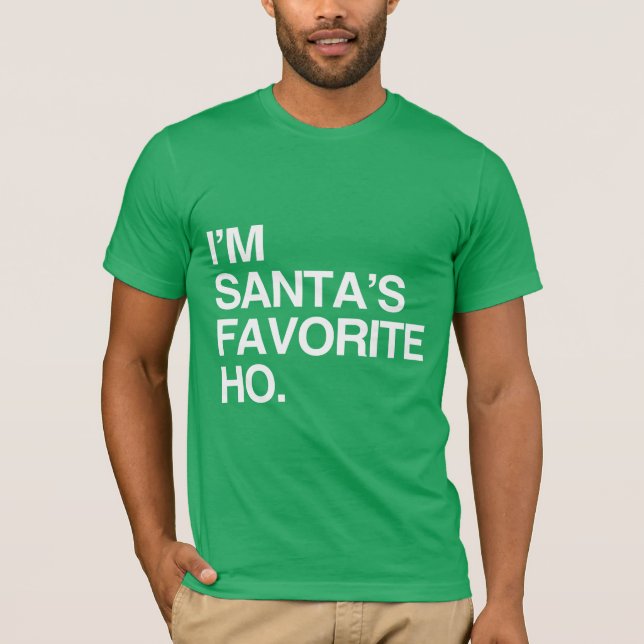 Camiseta Eu sou o FAVORITO HO - .png do PAPAI NOEL (Frente)