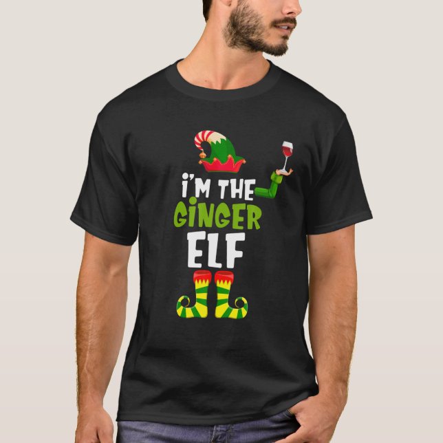 Camiseta Eu sou o "Ginger Elf Coching Family Wine" (Frente)