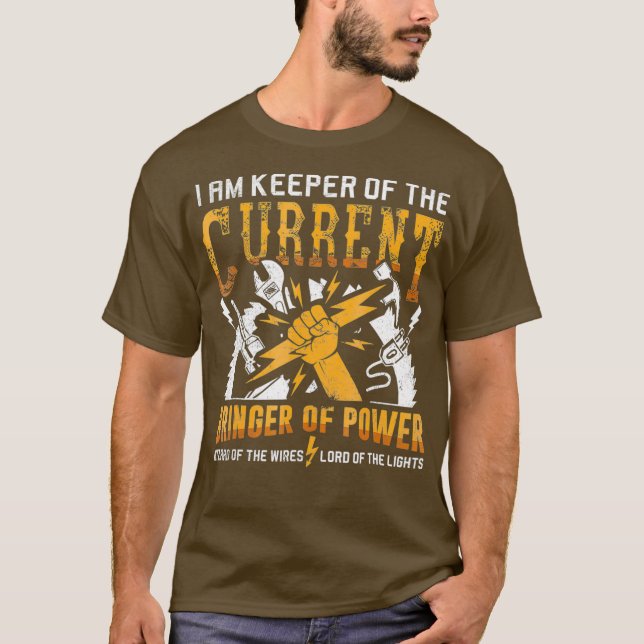 Camiseta Eu Sou O Guardião Das Correntes De Presente Eletrô (Frente)