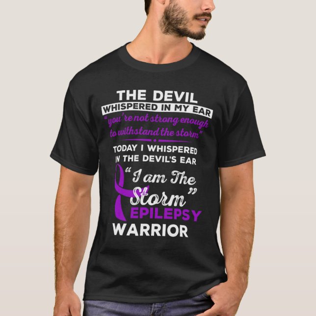Camiseta Eu Sou O Guerreiro Da Epilepsia Da Tempestade (Frente)
