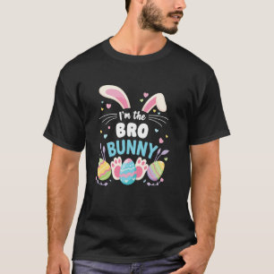 Camiseta Eu sou o Irmão Bunny Fofa Família Páscoa Combinand