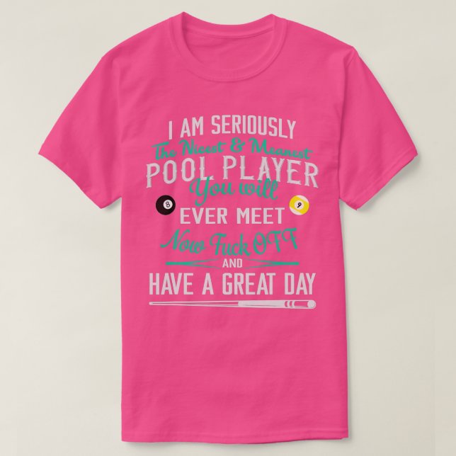 Camiseta Eu sou o jogador de Piscinas mais simpático e malv (Frente do Design)