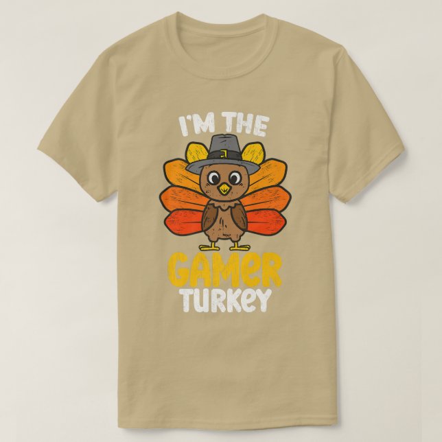 Camiseta Eu sou o jogador Turquia Feliz Ação de Graças 2022 (Frente do Design)