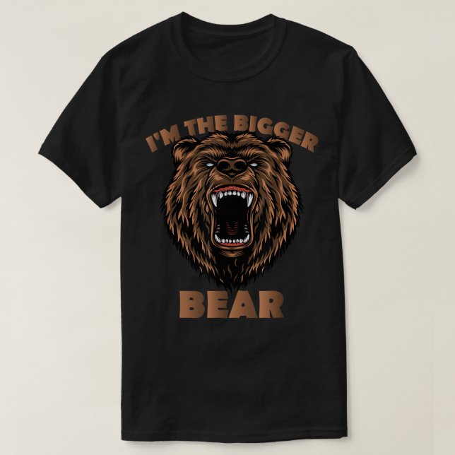 Camiseta Eu sou o maior urso de Yellowstone cabeça de urso  (Frente do Design)