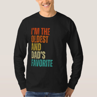 Camiseta Eu Sou o Mais Velho E o Favorito do Papai entre Ho
