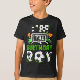 Camiseta Eu Sou O Menino Do Aniversário Família De Futebol
