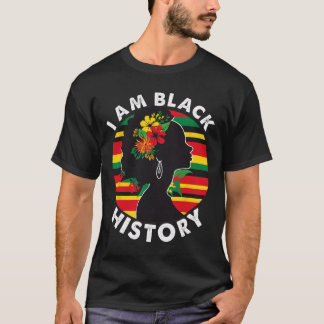 Camiseta Eu Sou O Mês Da História Negra Adolescentes Crianç