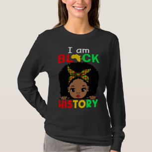 Camiseta Eu Sou O Mês Da História Negra Afro-Americano Para