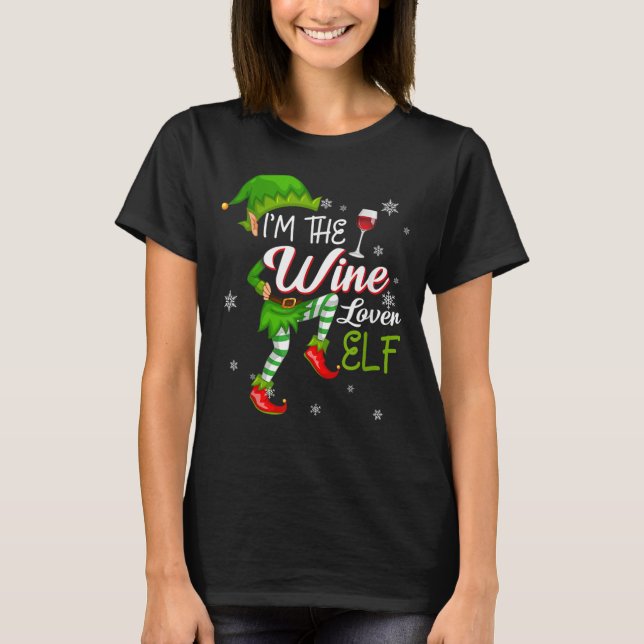 Camiseta Eu sou o Natal da família do amor do vinho (Frente)