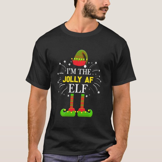 Camiseta Eu sou o Natal da família do Elf do Jolly Af. (Frente)