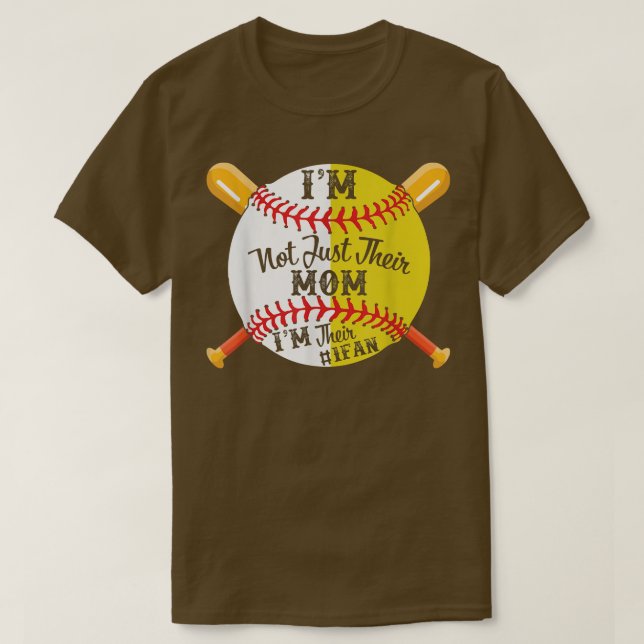 Camiseta Eu Sou O Número 1 De Fãs Softball Baseball Mãe 124 (Frente do Design)