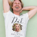 Camiseta Eu sou o Pai | Formando Foto T-Shirt<br><div class="desc">Eu sou o Pai dos Formandos de Graduação do 'seu nome'. A camisa apresenta um efeito fotográfico arranhado com um modelo de texto de graduação moderno. O estilo,  o tamanho e a cor do texto podem ser alterados clicando no link personalizar depois de personalizar.</div>