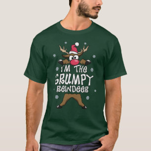 Camiseta Eu sou o Pajama de Natal da Família das Reindeer