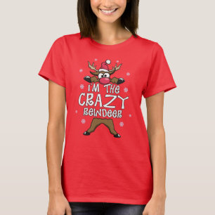 Camiseta Eu sou o Pajama de Natal da Família Reindeer Louc