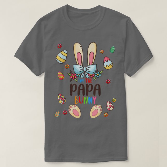 Camiseta Eu sou o Papa Coelhinho do Dia da Páscoa, combinan (Frente do Design)